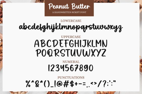 Peanut Butter Font PNG with transparent background - Preview 6