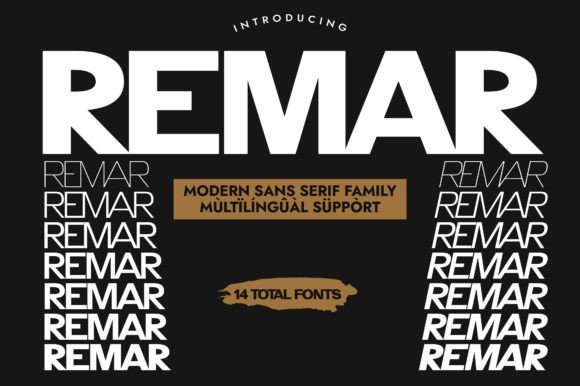 Remar Fontes Sans Serif Fonte Por Minimalistartstudio