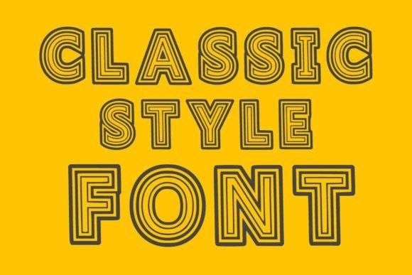 Retro 1970 Font PNG with transparent background - Preview 1
