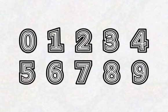 Retro 1970 Font PNG with transparent background - Preview 4