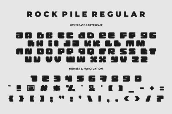 Rock Pile Font font preview - 6