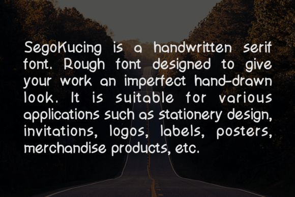 Sego Kucing Font PNG with transparent background - Preview 2