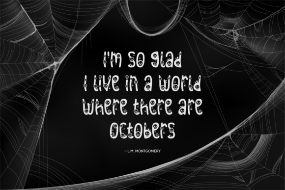 Simple Spooky Story Font PNG with transparent background - Preview 2