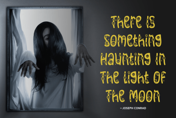 Simple Spooky Story Font PNG with transparent background - Preview 5