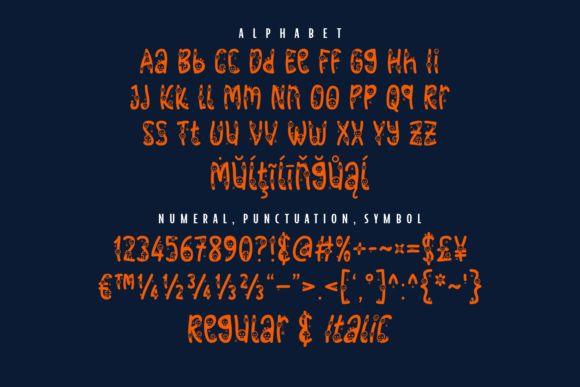 Simple Spooky Story Font PNG with transparent background - Preview 6