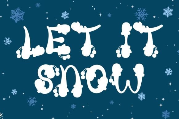 Snow Away Font PNG with transparent background - Preview 1