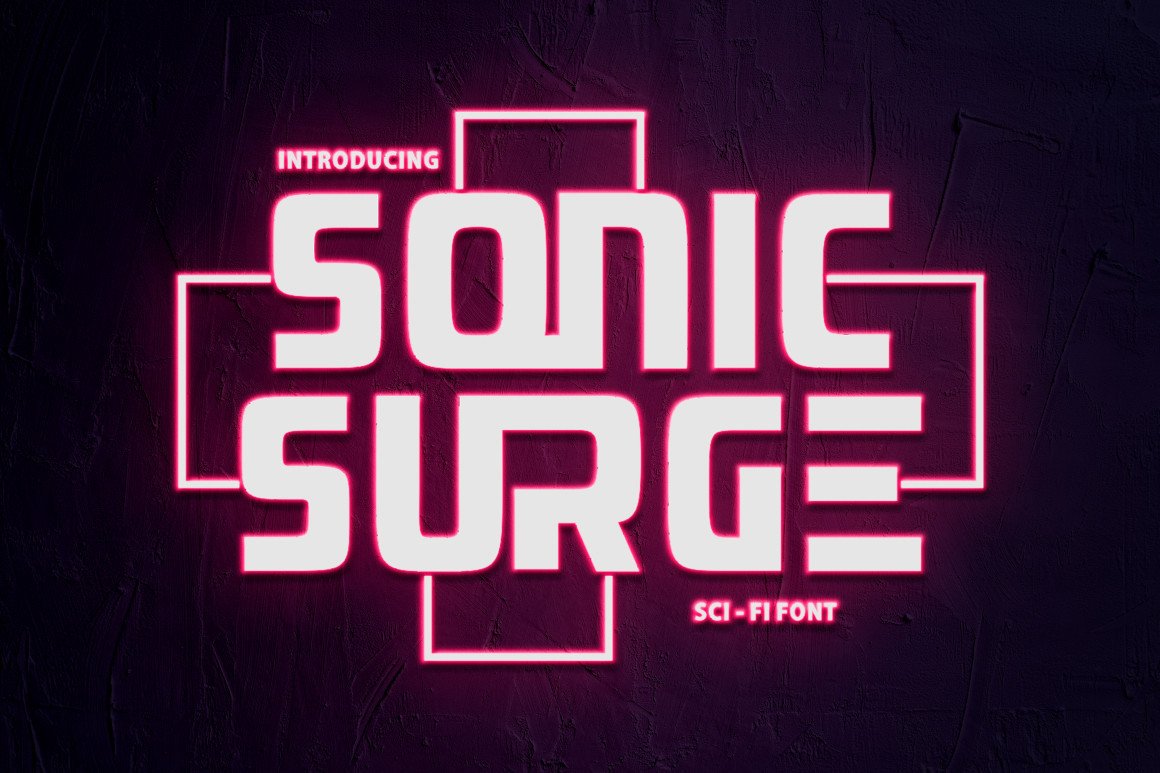Sonic Surge preview, bold futuristic display