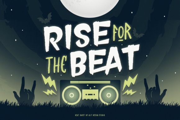 Beat Ghost Font PNG with transparent background - Preview 1