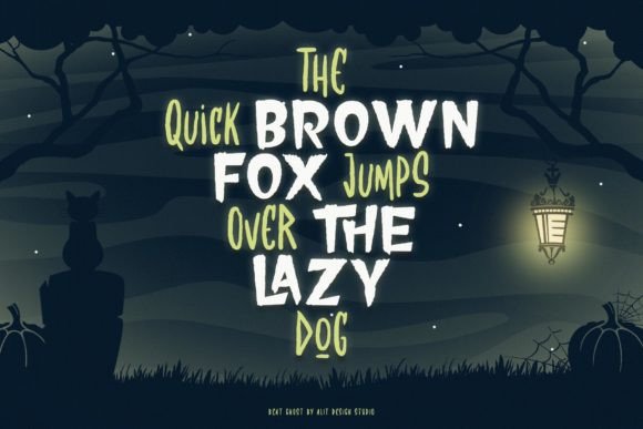 Beat Ghost Font PNG with transparent background - Preview 4