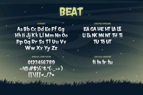 Beat Ghost Font PNG with transparent background - Preview 6