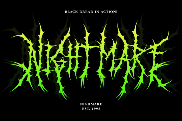 Black Dread Font - Preview 4
