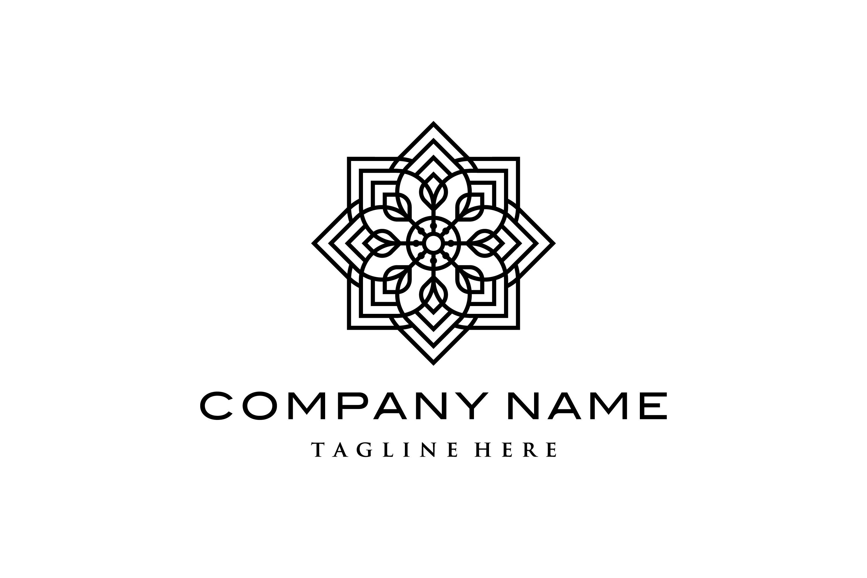 Black Geometric Outline Logo Graphic by onripus · Creative Fabrica