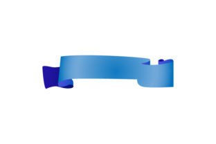 Curved Blue Ribbon Banner Retro Design Graphic by Muhammad Rizky ...