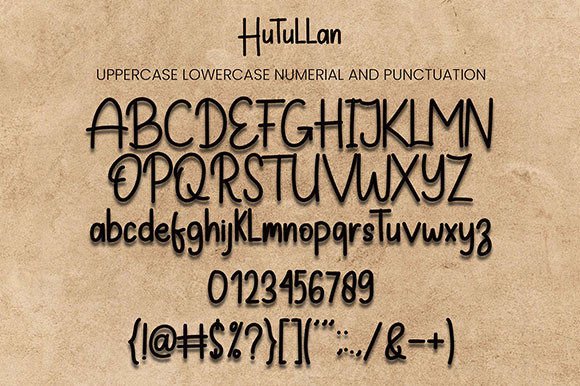 Hutullan Font PNG with transparent background - Preview 5