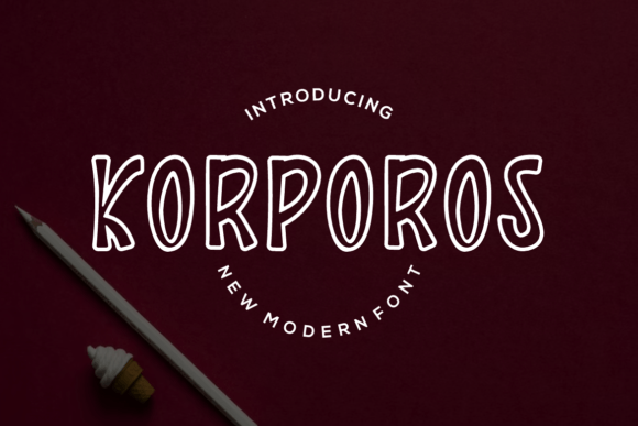 Korporos Font PNG with transparent background - Preview 1