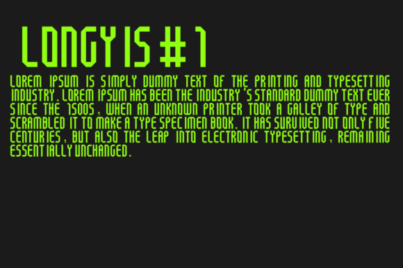 Longy Font PNG with transparent background - Preview 1