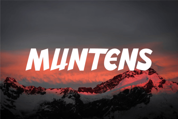 Muntens Font PNG with transparent background - Preview 1