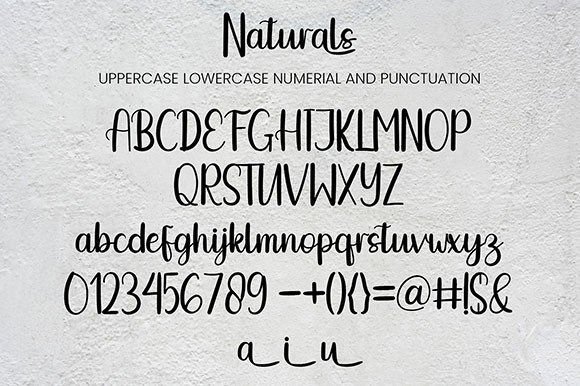 Naturals Font PNG with transparent background - Preview 6