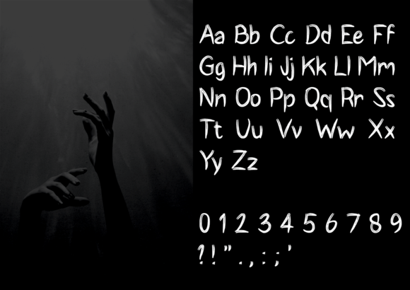 Nosy Finger Font PNG with transparent background - Preview 1