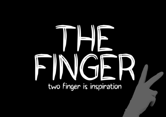 Nosy Finger Font PNG with transparent background - Preview 2