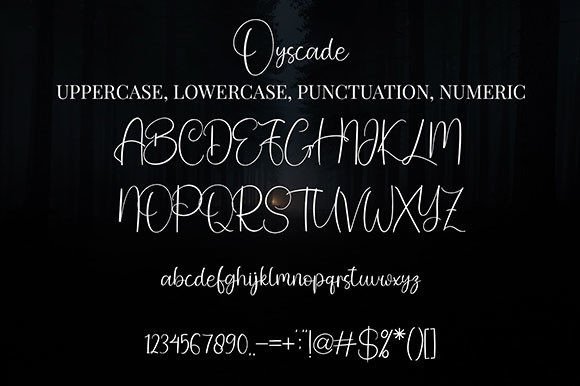 Oyscade Font PNG with transparent background - Preview 6