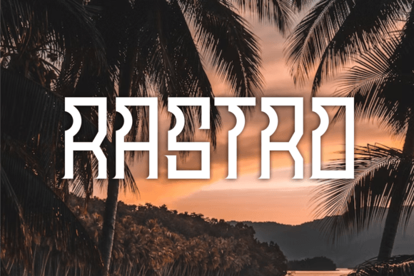Rastro Font PNG with transparent background - Preview 1