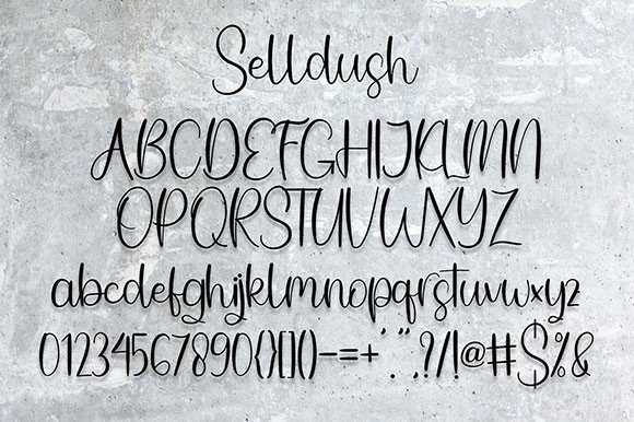 Selldush Font PNG with transparent background - Preview 6