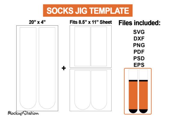 Socks Jig Template SVG