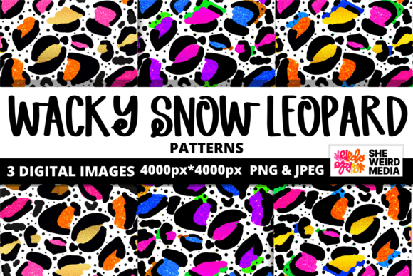 Wacky Snow Leopard Pattern Bundle Graphic by The Digital Candy Shop ...