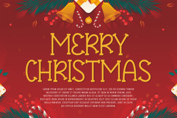 Christmas Skinyline Font PNG with transparent background - Preview 2