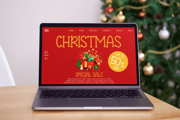 Christmas Skinyline Font PNG with transparent background - Preview 4