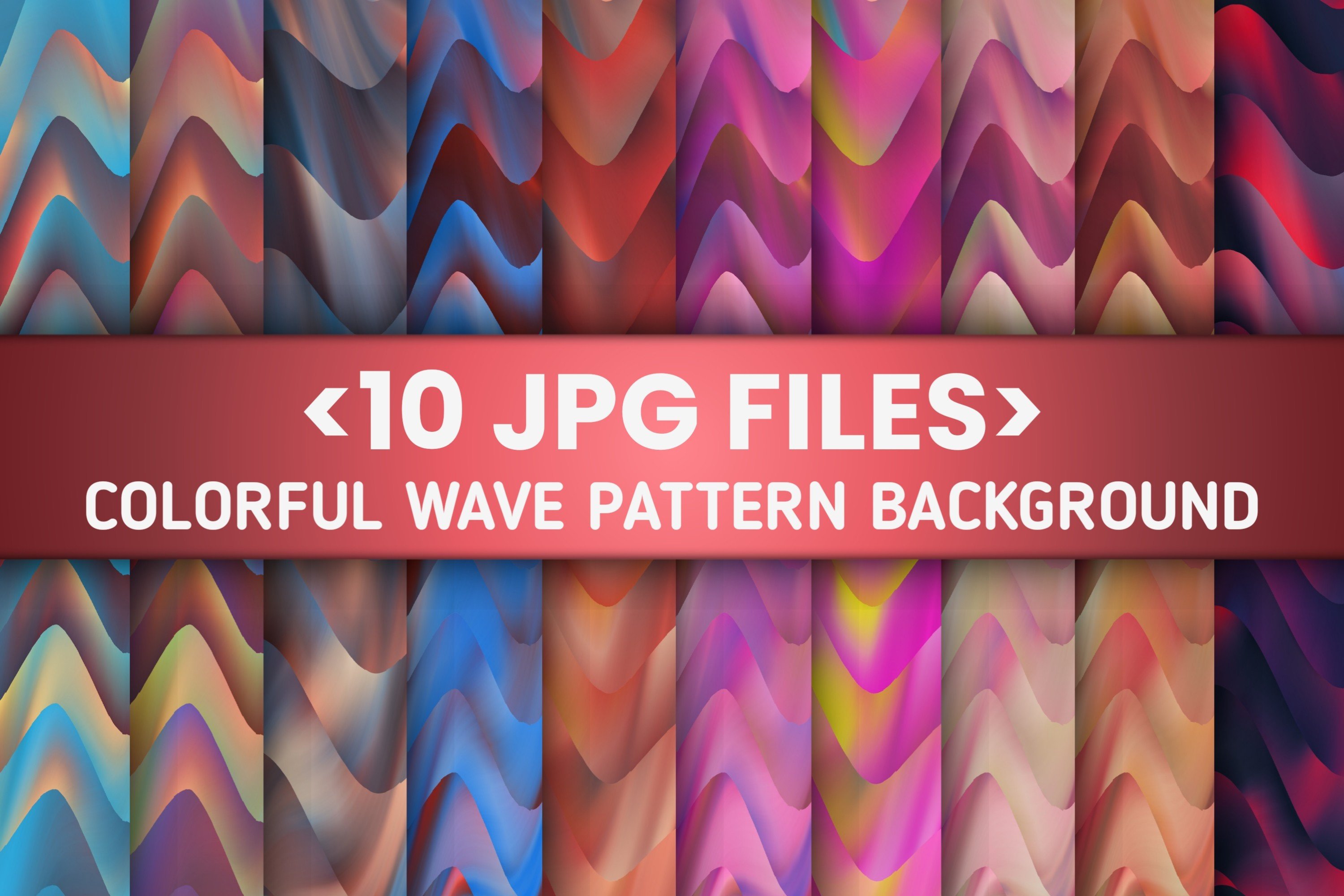 Colorful Wave Pattern Background Part 10 Graphic by moolecule studio ...
