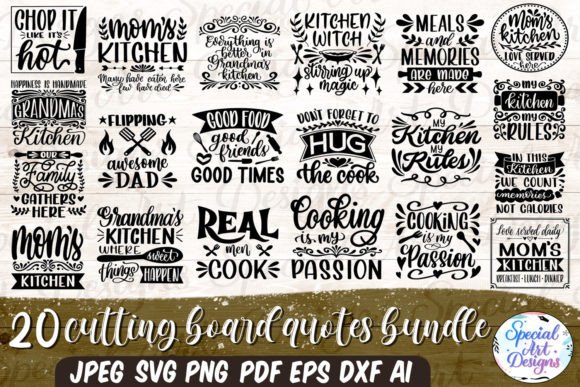 Cutting Board Quotes Svg Bundle