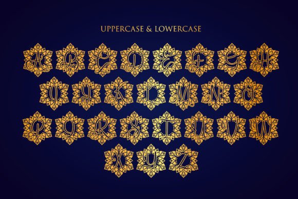 Dignity Mandala Monogram Font - Preview 2