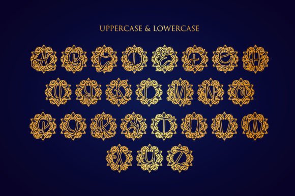 Ethnic Mandala Monogram Font - Preview 2
