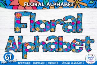 Floral Doodle Alphabet PNG Graphic by specialartdigitaldesigns ...
