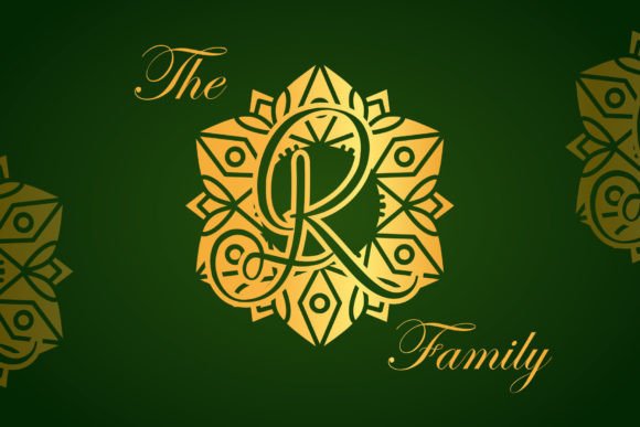 Floral Mandala Monogram Font - Preview 1