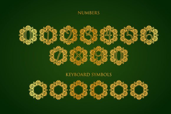 Floral Mandala Monogram Font - Preview 3