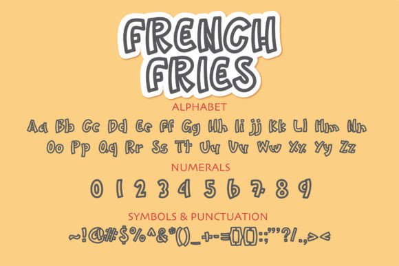 French Fries Font - Preview 1