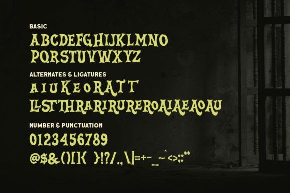 Fright Maiden Font PNG with transparent background - Preview 5