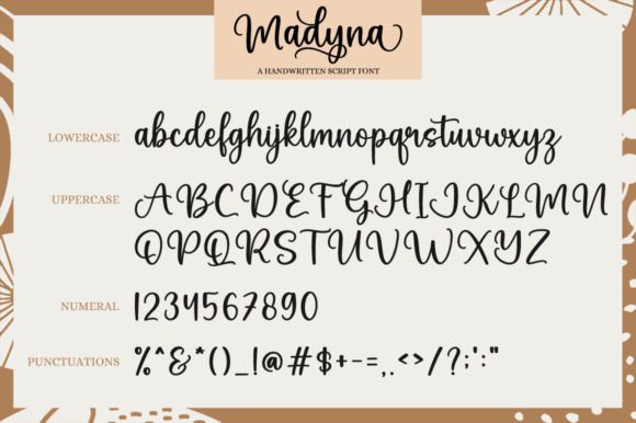 Madyna Font font preview - 6