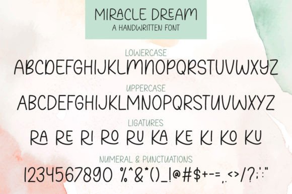 Miracle Dream Font PNG with transparent background - Preview 6