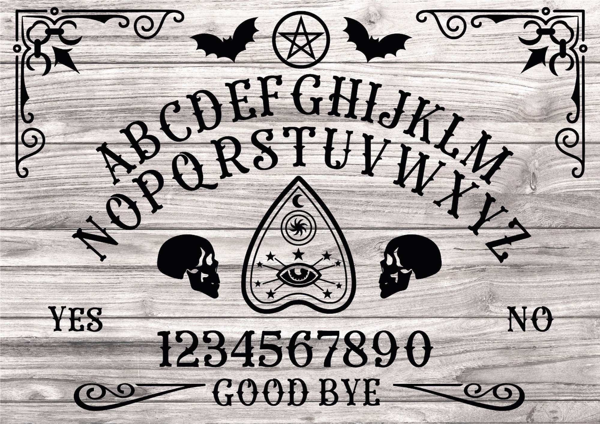Ouija Board SVG - Halloween, Goth Decor
