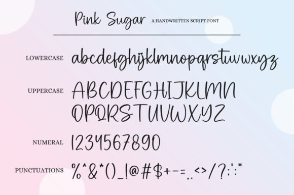 Pink Sugar Font PNG with transparent background - Preview 6