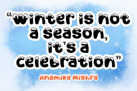 Playful Snowy Font PNG with transparent background - Preview 1