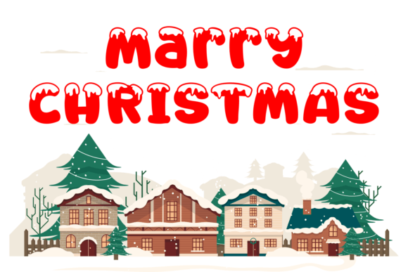 Playful Snowy Font PNG with transparent background - Preview 2