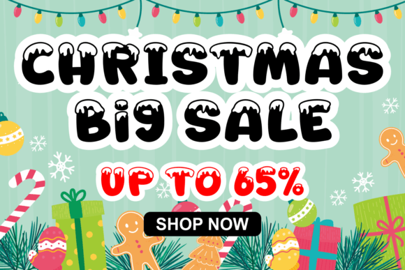 Playful Snowy Font PNG with transparent background - Preview 3