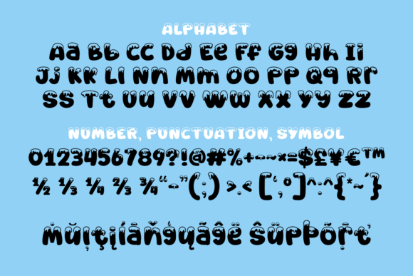 Playful Snowy Font PNG with transparent background - Preview 4