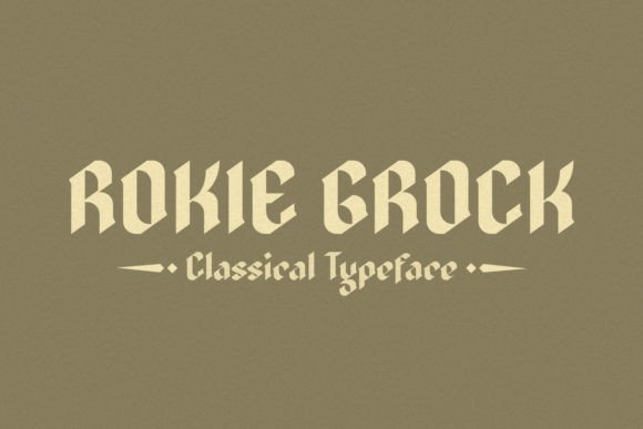 Rokie Grock Display Font By typelinestudio