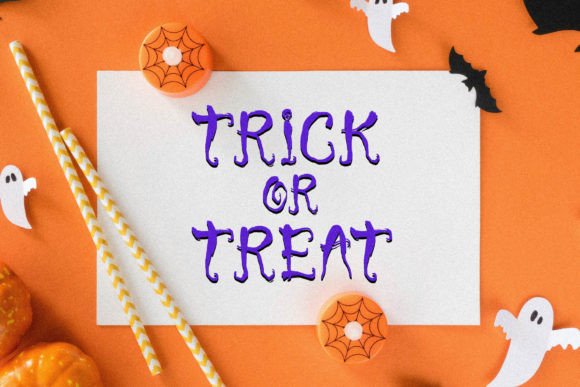 Scream Ghost Font PNG with transparent background - Preview 4